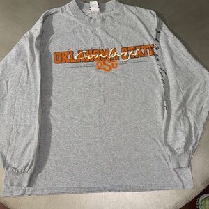 VINTAGE RARE ERROR Oklahoma State Cowboys Hawkeyes Sleeve AS Sports Shirt XL